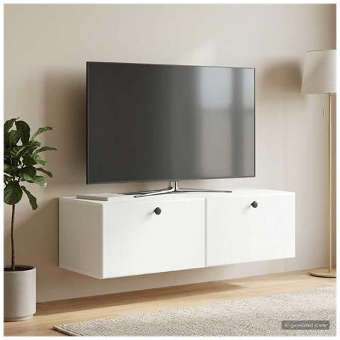 Mobile Porta TV da Muro 98 x 41 x 30 cm Bianco - Foto 2