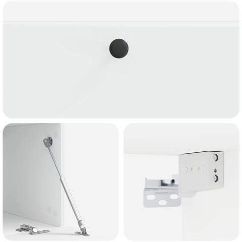 Mobile Porta TV da Muro 98 x 41 x 30 cm Bianco - Foto 9