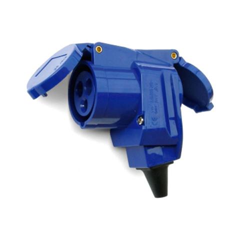 Adattatore caravan IP44 2P+T16A con predisposizione ingresso cavo - Foto 1