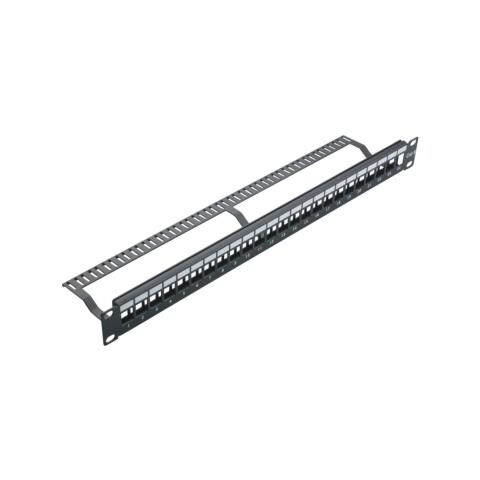 Patch Panel Modulare 24 Posti Utp Cat5e / 6 Con Cable Manager - Foto 2