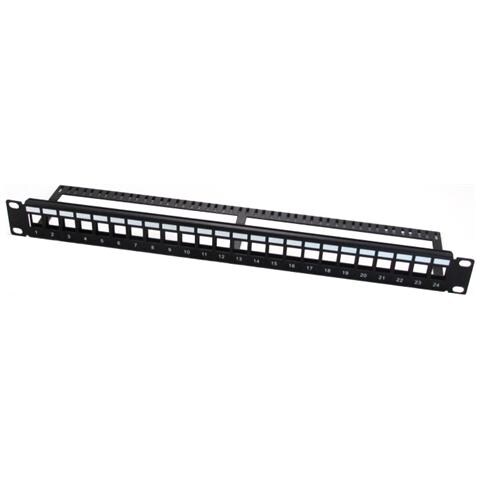 Patch Panel Modulare 24 Posti Utp Cat5e / 6 Con Cable Manager - Foto 1