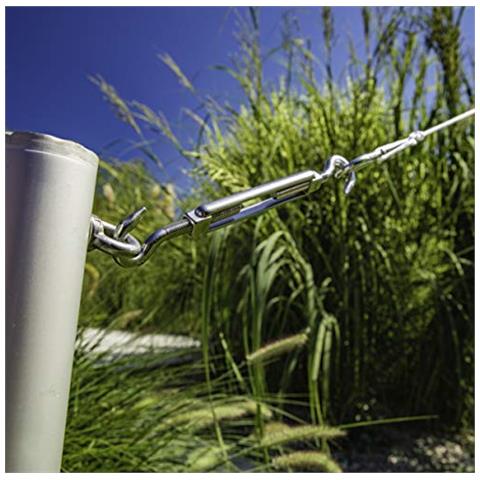 Ha Ancoraggio Tensione Per Fissaggio E Vele Di Da Sole Tenditore Acciaio Inox Argento 10892 - Foto 2