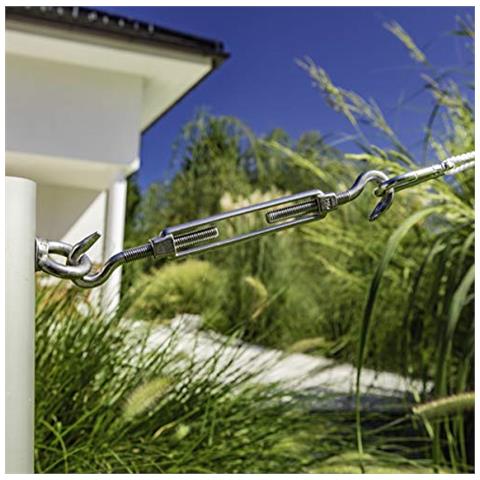 Ha Ancoraggio Tensione Per Fissaggio E Vele Di Da Sole Tenditore Acciaio Inox Argento 10892 - Foto 5