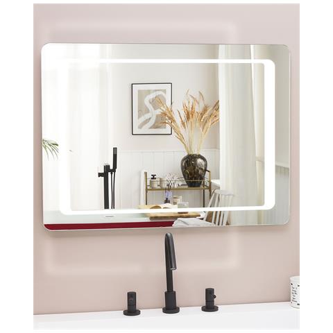 Specchio Da Bagno Con Illuminazione Led Rettangolare 60 X 80 Cm Wassy - Foto 14