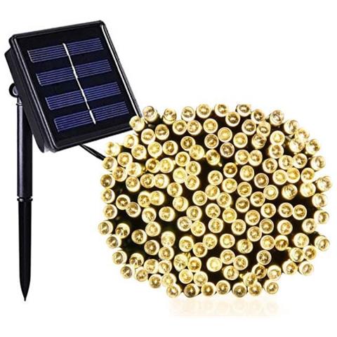 Ghirlanda Di Luce Solare Yogy Solar Lumi Garden - Luce Bianca Calda Solare - 200 Led - 1700 Cm - Foto 1