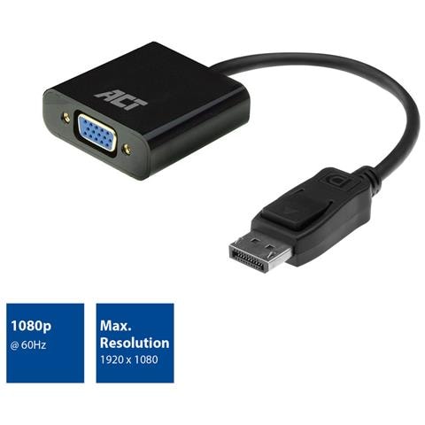 AC7515 cavo e adattatore video 0,15 m DisplayPort VGA (D-Sub) Nero - Foto 4