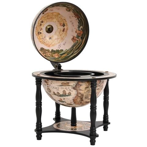 Bar A Globo Portavini Nero In Legno Massello Di Eucalipto - Foto 6