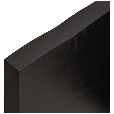 Ripiano Marrone Scuro 160x50x (2-4) cm Massello Rovere Trattato - Foto 9