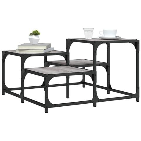 Tavolino Da Salotto Grigio Sonoma 68x68x40 Cm Legno Multistrato - Foto 1