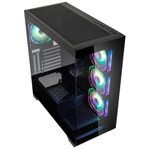 Case Unity Peak ARGB ATX, micro ATX, Mini-ITX 3 Porte USB 3.2 Colore Nero (Finestrato) - Foto 2