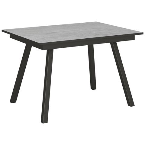 Tavolo Allungabile 90x120/180 Cm Mirhi Telaio Antracite - Cemento - Foto 6