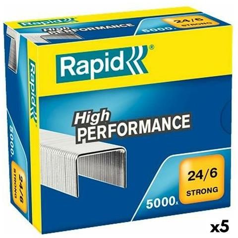 Spille Rapid 24/6 6 Mm Zincato (5 Unità) - Foto 1