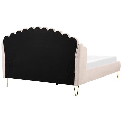 Letto Matrimoniale Poliestere Beige Chiaro 180 X 200 Cm Ambillou - Foto 2