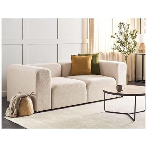 Divano Modulare 2 Posti Falsterbo Bouclé Beige Chiaro - Foto 1