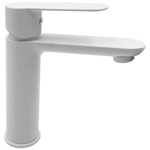 Miscelatore Rubinetto Oceania Lavabo In Ottone Colore Bianco Opaco Con Piletta - Foto 1