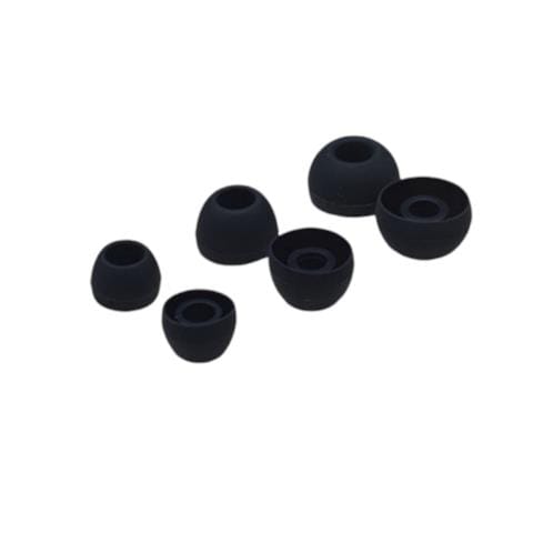 Gommini In Silicone Per Auricolari Da 4,5-6 Mm 3 Misure 15 Paia Black - Foto 1