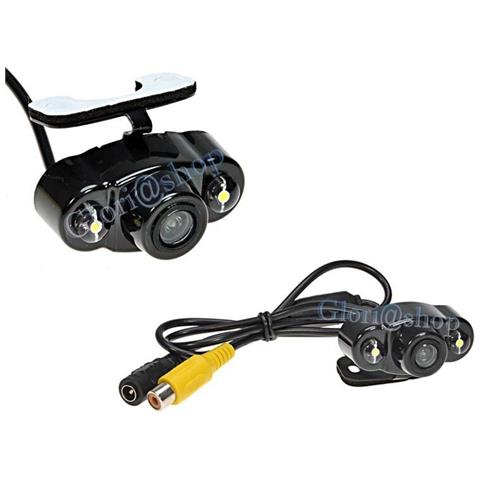 Telecamera Retromarcia 2 Led Visione Notte Camera A Colori Staffa X Auto Camper - Foto 1