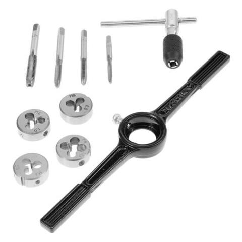 Set 10 Pezzi Kit Per Filettatura Filiera Maschio Femmina Per Filettature Diverse - Foto 1