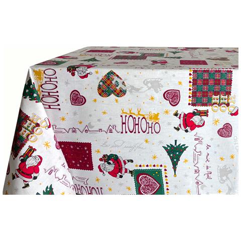 Tovaglia Natalizia Cucina Soggiorno In 100% Cotone Disegno Oh Oh Panna 140x180 Oh Oh Panna - Foto 1