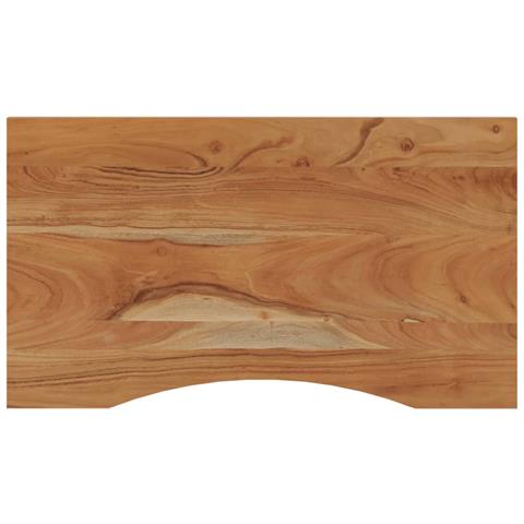Piano Scrivania 100x50x2,5cm Rettangolare Legno Massello Acacia - Foto 2
