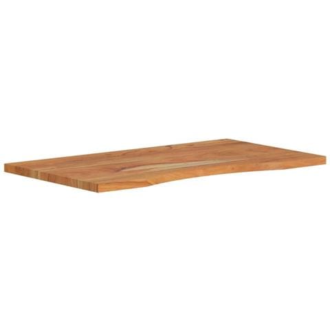 Piano Scrivania 100x50x2,5cm Rettangolare Legno Massello Acacia - Foto 3