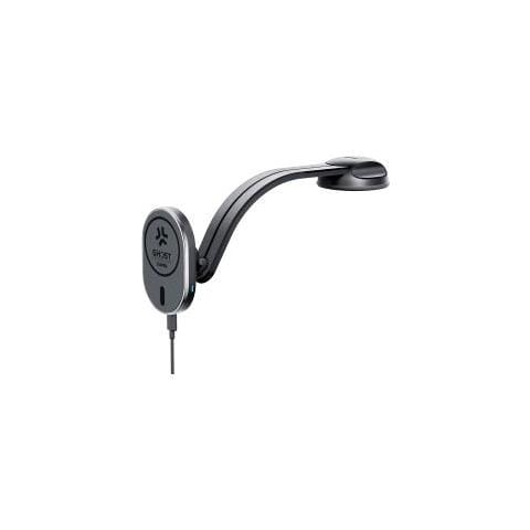 Caricabatterie Auto A Supporto Magnetico Da Auto Per Cruscotto E /o Parabrezza Magsafe 15 W Nero - Foto 1
