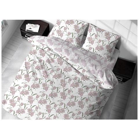 Sacco Copripiumino In 100% Cotone Made Italy Disegno Magnolia Singolo Rosa - Foto 1