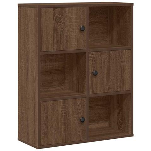 Libreria Rovere Marrone 60x24x76,5 Cm In Legno Multistrato - Foto 2