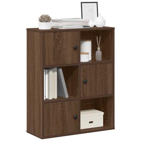 Libreria Rovere Marrone 60x24x76,5 Cm In Legno Multistrato - Foto 1