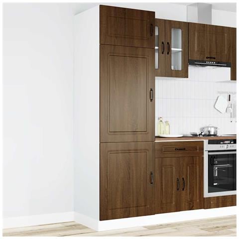 Armadio Da Cucina Kalmar Rovere Marrone In Legno Multistrato - Foto 1