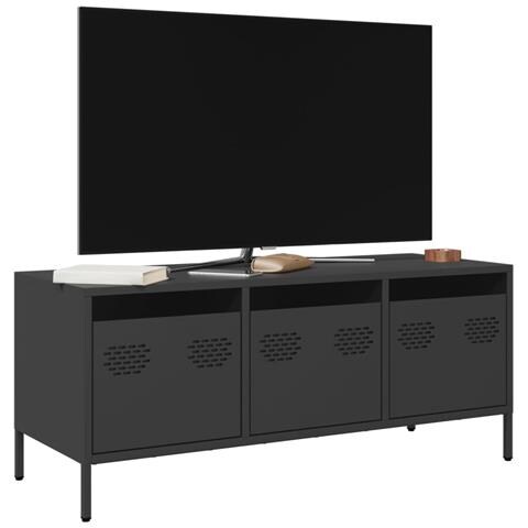 Mobile Tv Nero 101,5x39x43,5 Cm In Acciaio Laminato A Freddo - Foto 1