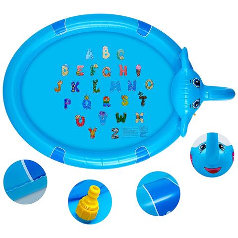 Splash Pad. Giocattolo Gonfiabile E Spruzzatore D'acqua, Gioco Divertente Per Bambini. 200cm. Design Elefante Con Tromba Spruzzatore. - Foto 5