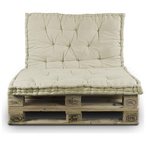 Cuscino Mattonella Per Seduta-schienale Divani Pallet Cuscino Per Bancale 80x120 Tortora - Foto 2