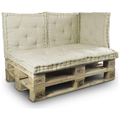 Cuscino Mattonella Per Seduta-schienale Divani Pallet Cuscino Per Bancale 80x120 Tortora - Foto 1