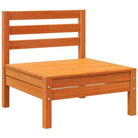 Divano Senza Braccioli Da Giardino Marrone Cera Massello Pino - Foto 1