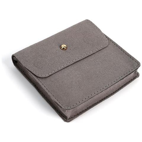 Custodia Portagioielli Con Chiusura Magnetica, Sacchetto Regalo In Velluto Morbido Per Anelli, Collane Darkgrey - Foto 1