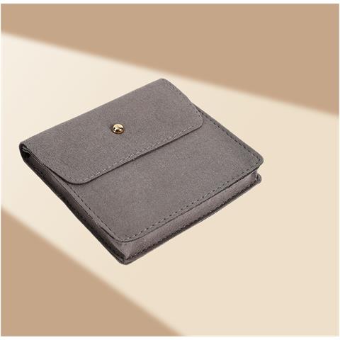 Custodia Portagioielli Con Chiusura Magnetica, Sacchetto Regalo In Velluto Morbido Per Anelli, Collane Darkgrey - Foto 2