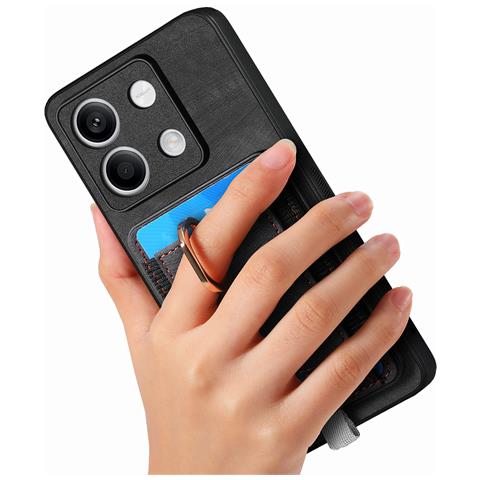 Custodia Retro In Pelle Con Porta Carte Magnetico Per Redmi Redmi Nota 13 5g - Foto 1