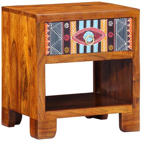 Mobiletto  40x35x45 cm in legno massello di acacia - Foto 1