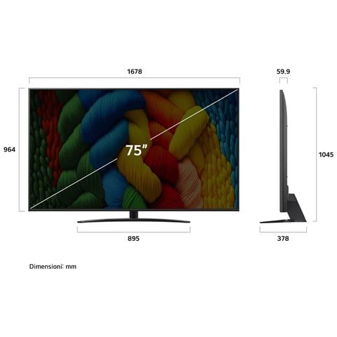 NanoCell AI 75NANO81A6A TV Serie NANO81 75'' 4K, a7 Gen8, HDR10, 20W, 3 HDMI con Game Optimizer, Smart TV WebOS 25 - Foto 19