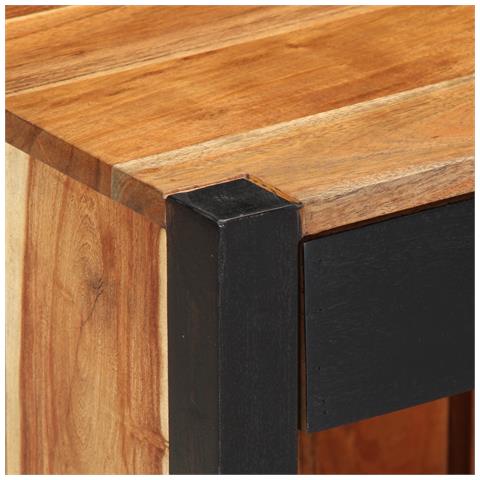 Comodini 2 pezzi 40x35x50 cm Legno massello di acacia - Foto 9