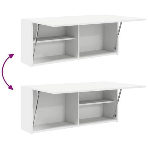 Mobile da Bagno a Parete Bianco 100x25x40 cm in Truciolato - Foto 9