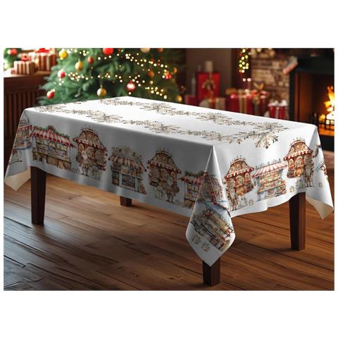 Tovaglia Copritavolo Cucina 100% Cotone Digitale Disegno Villaggio Gi 150x250 Villaggio - Foto 1
