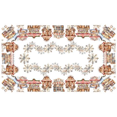 Tovaglia Copritavolo Cucina 100% Cotone Digitale Disegno Villaggio Gi 150x250 Villaggio - Foto 5