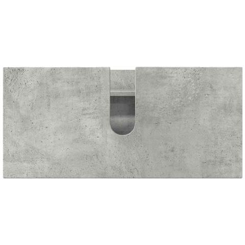 Set di mobili per il bagno con cassetto 4 pcs Grigio cemento - Foto 9