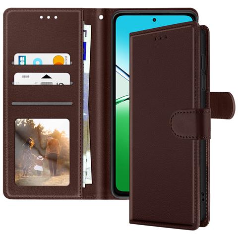 Custodia A Portafoglio Per Oppo A5x Con Cinturino Da Polso E Funzione Di Supporto Video - Foto 5