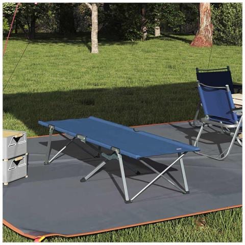 Letto da campeggio pieghevole Blu 62 x 194 x 42 cm - Foto 2