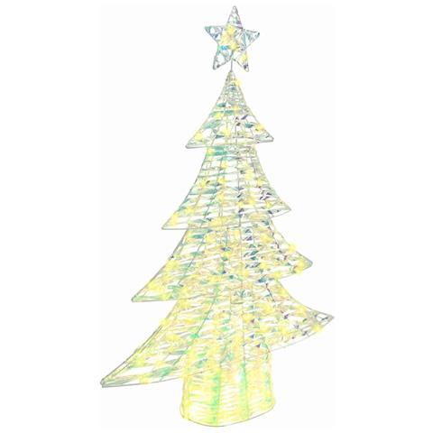 Albero di Natale con 120 LED Bianco caldo 120 cm PET - Foto 1