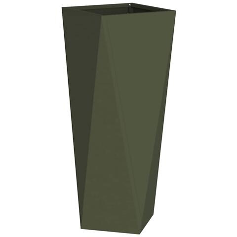 Fioriera Verde oliva 30 x 30 x 75 cm Acciaio - Foto 1