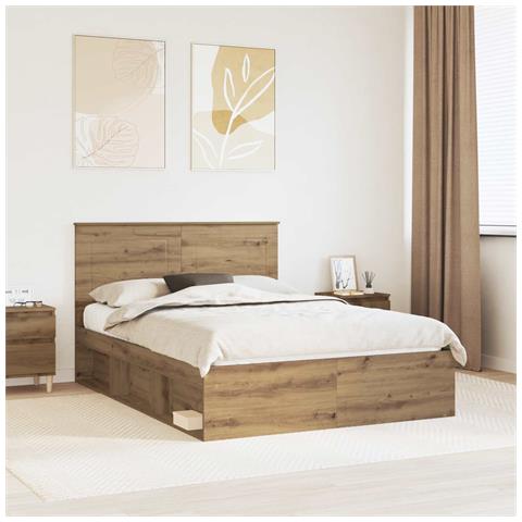 Struttura del letto Rovere Artigianale 150 x 200 cm - Foto 2